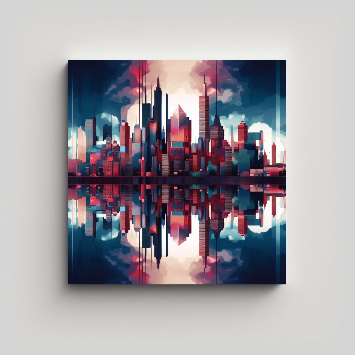 GENERICO - Pintura Decorativa Abstracta De Lienzo Con 70x70 Cm