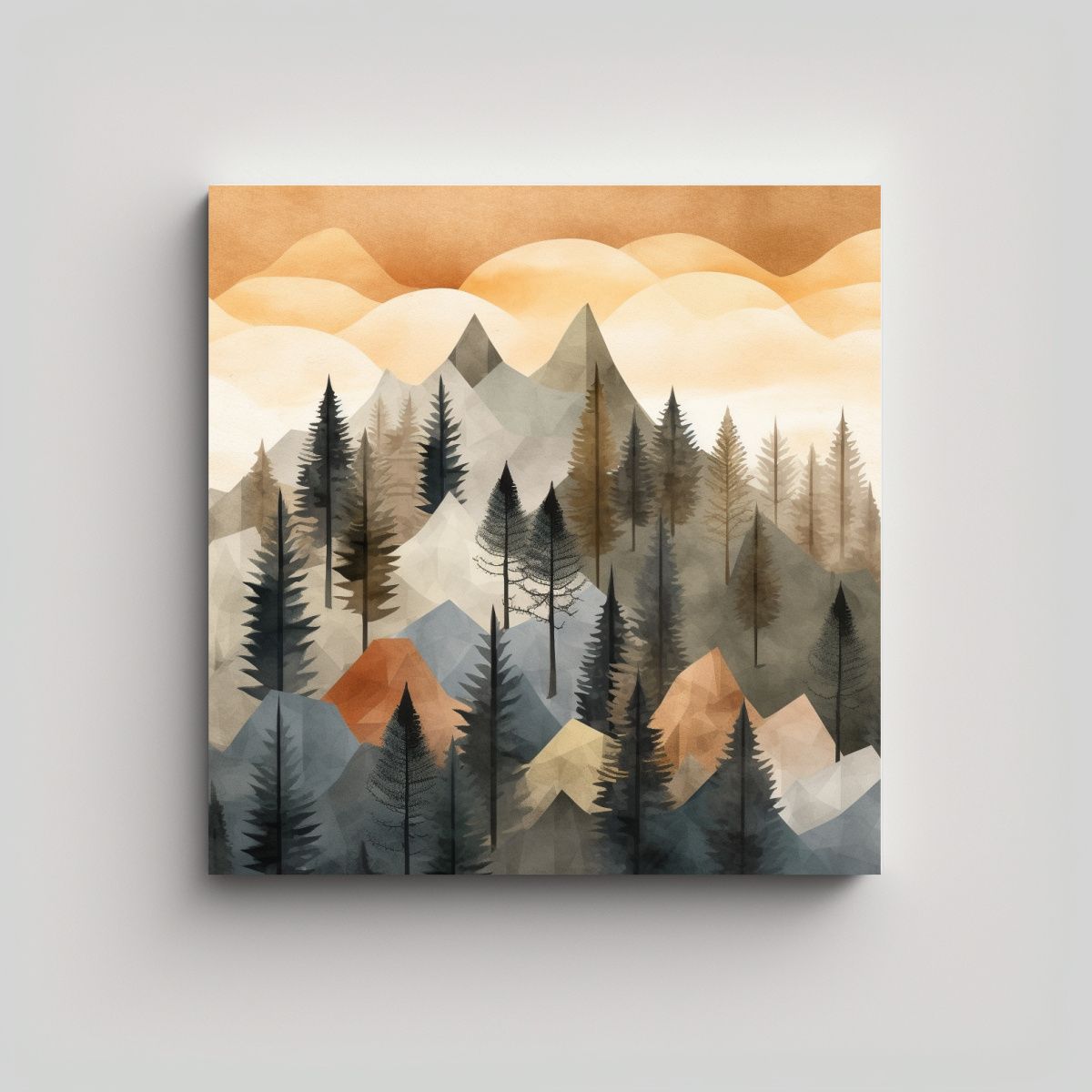 GENERICO - Arte De Pared Impreso Bosque De Pinos 60x60 Cm