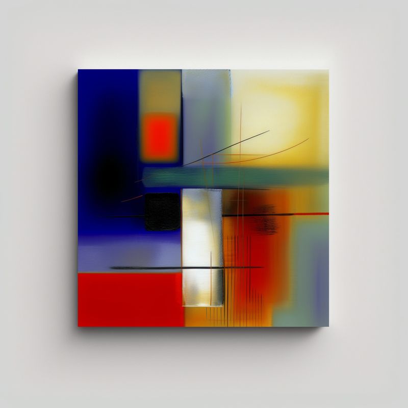 GENERICO - Tela En Bastidor Cálidos Para Sala 60x60 Cm