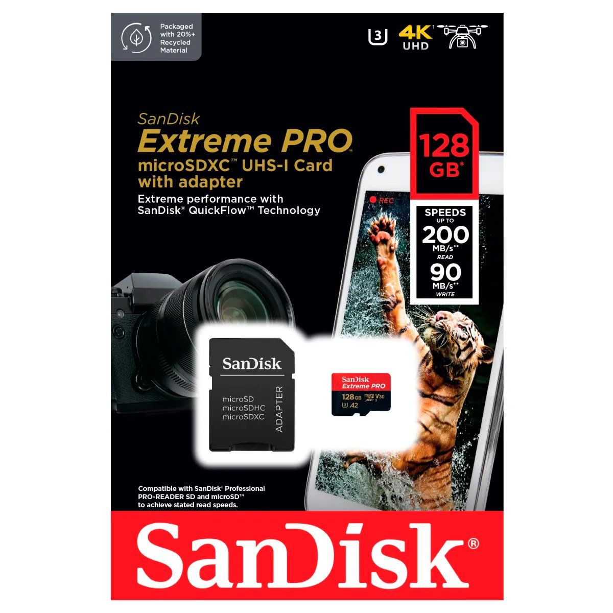 SANDISK - Sandisk MicroSD Extreme Pro SDXC 128GB