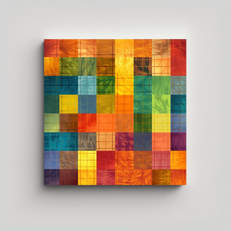 GENERICO - Arte De Pared Bastidor Madera Cuadrados De Varios 80x80 Cm