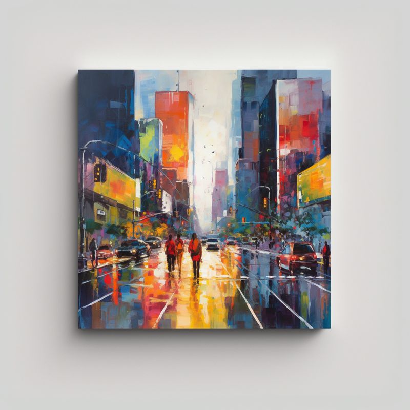 GENERICO - Pintura Moderna Lienzo Detalles Intrincados 90x90 Cm