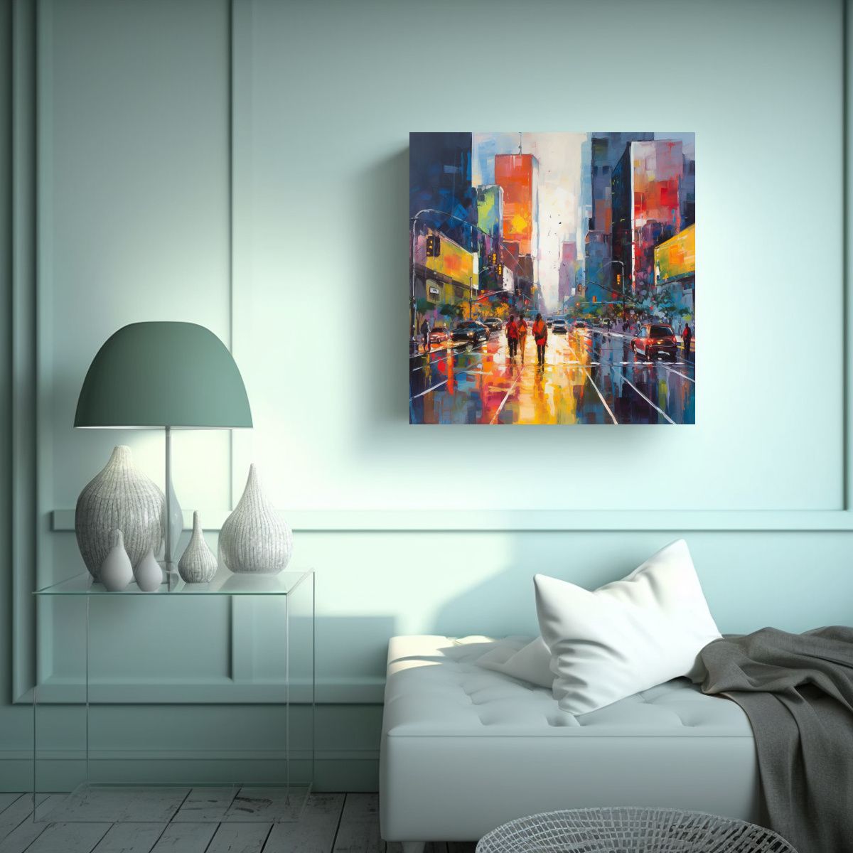 GENERICO - Pintura Moderna Lienzo Detalles Intrincados 90x90 Cm