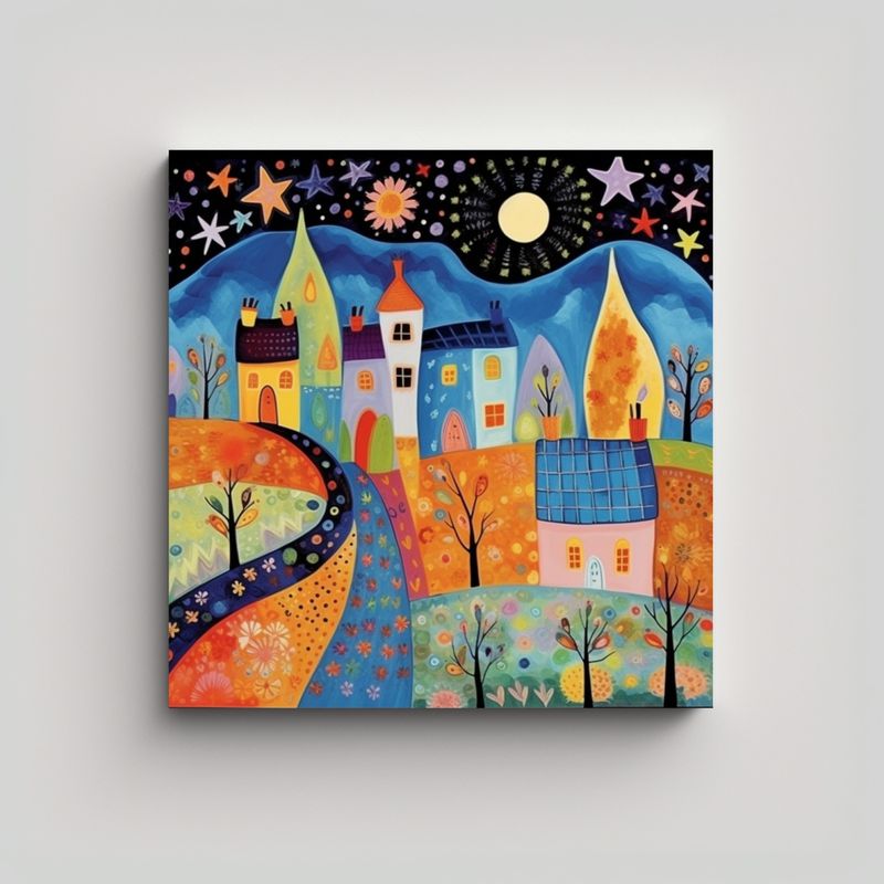 GENERICO - Pinturas Decorativas De Belleza Natural En Canva 80x80 Cm