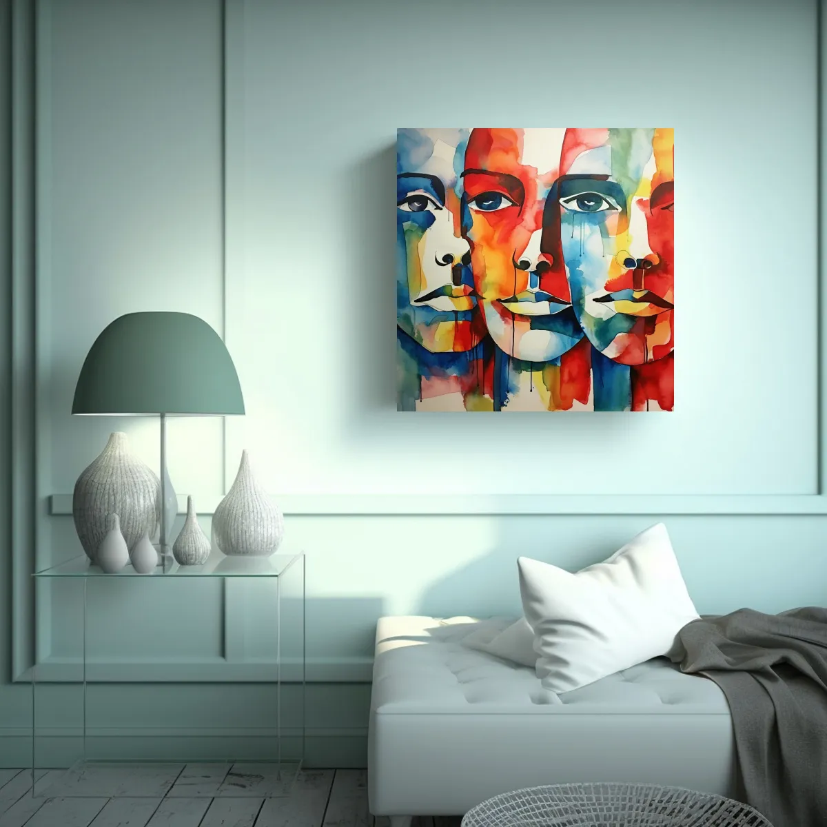 GENERICO - Pinturas De Decoración Arte Cuadro Profundidad 90x90 Cm