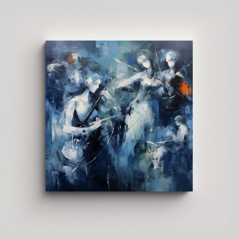 GENERICO - Pintura Mixta De Inspiración Exclusiva Arte 70x70 Cm