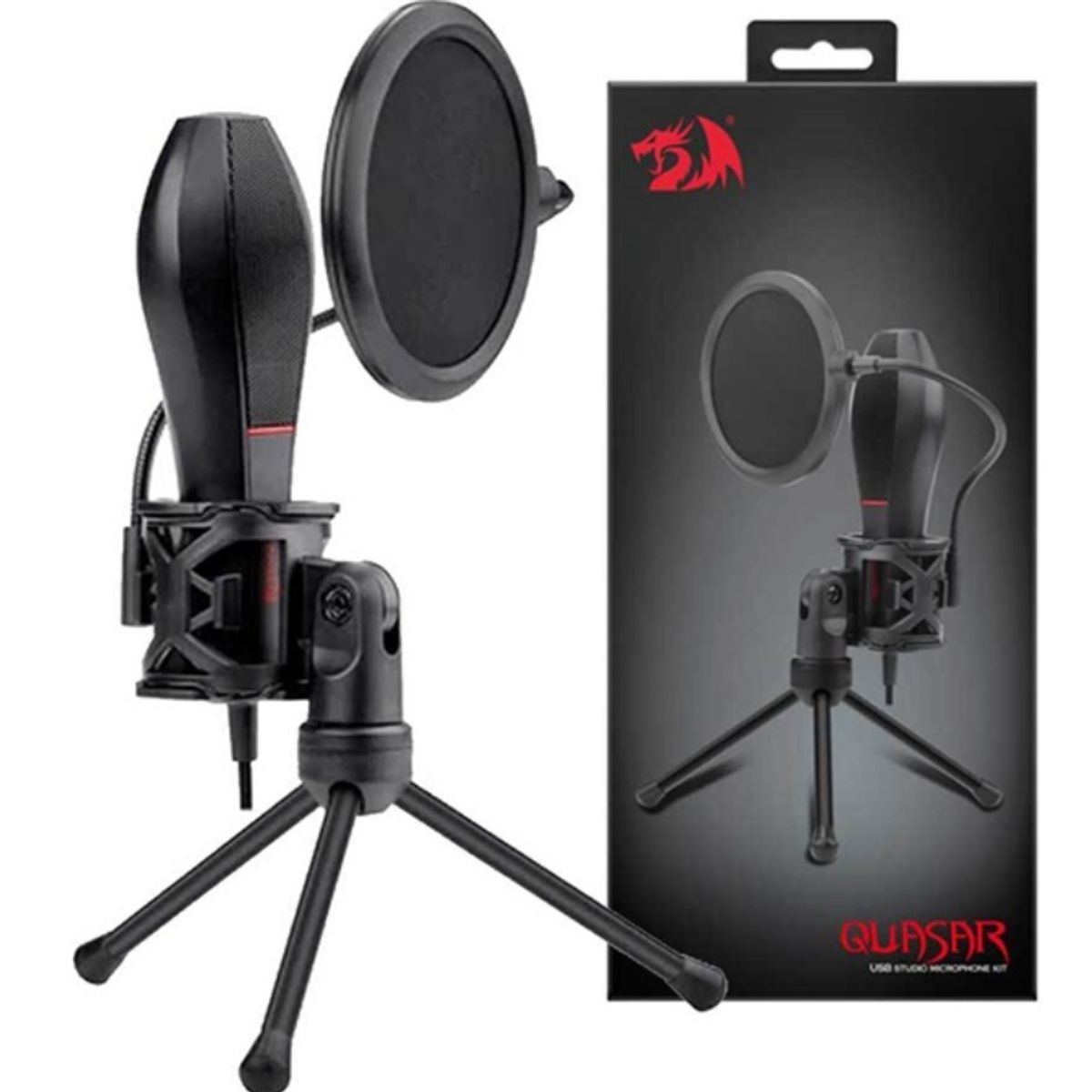 REDRAGON - Microfono Gamer - Redragon Quasar GM200 - Negro