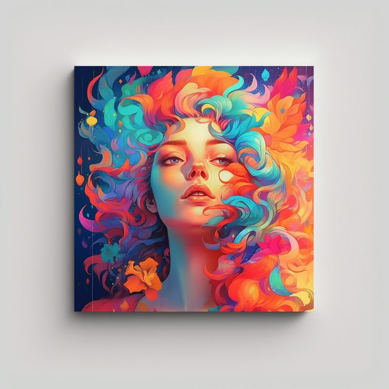 GENERICO - Pinturas De Decoración Estrelladas En Arte 70x70 Cm