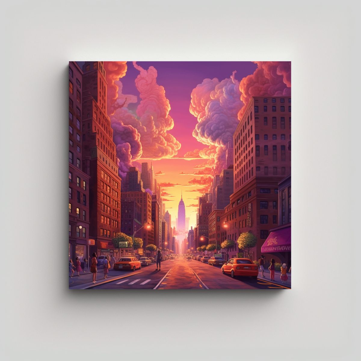 GENERICO - Lienzo Colores Resistente Estilo Ghibli 70x70 Cm