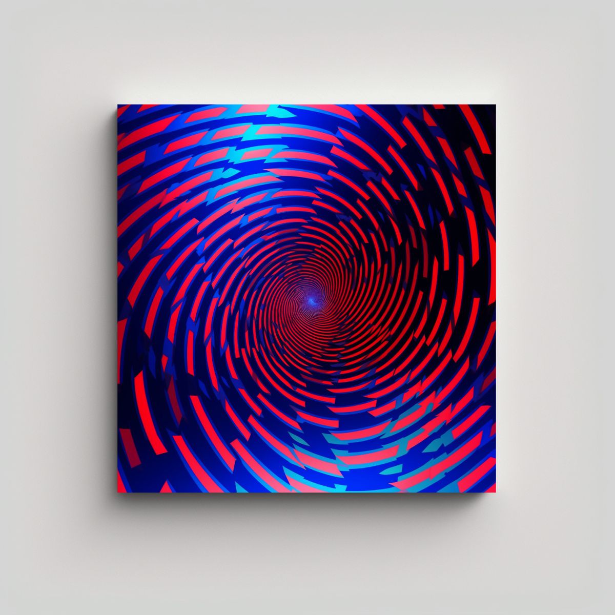 GENERICO - Cuadro Fotografía Figuras Abstractas En Rojo Y 80x80 Cm