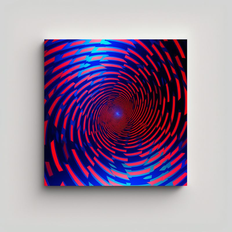 GENERICO - Cuadro Fotografía Figuras Abstractas En Rojo Y 80x80 Cm