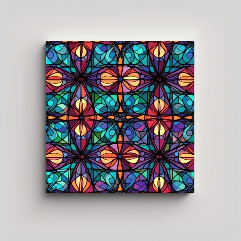 GENERICO - Pinturas De Arte De Pared Vanguardia En Vidrio 80x80 Cm