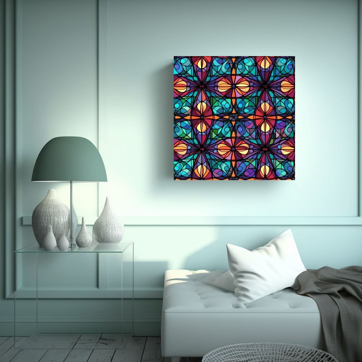 GENERICO - Pinturas De Arte De Pared Vanguardia En Vidrio 60x60 Cm