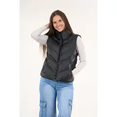 POLEMIC - Parka sin mangas engomada con polar interior Negro VW9747