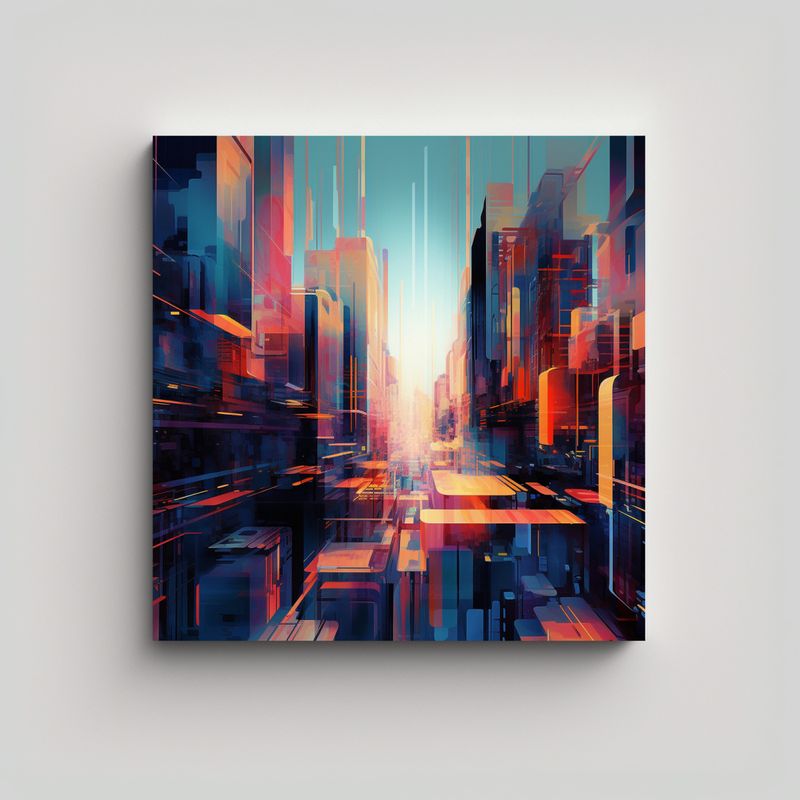 GENERICO - Pinturas De Decoración Urbana Abstracta Con 90x90 Cm