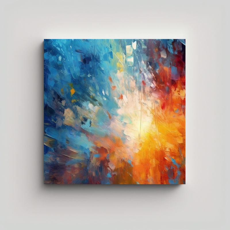 GENERICO - Tela En Bastidor Cuadro Representación 70x70 Cm