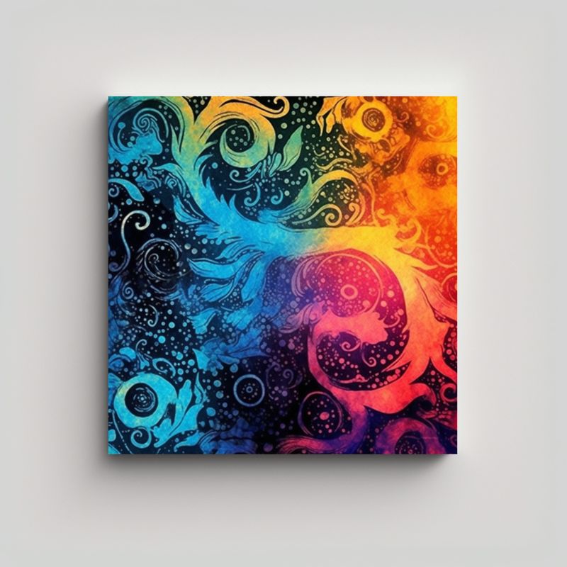 GENERICO - Pintura Decorativa En Bastidor Con Temática 90x90 Cm