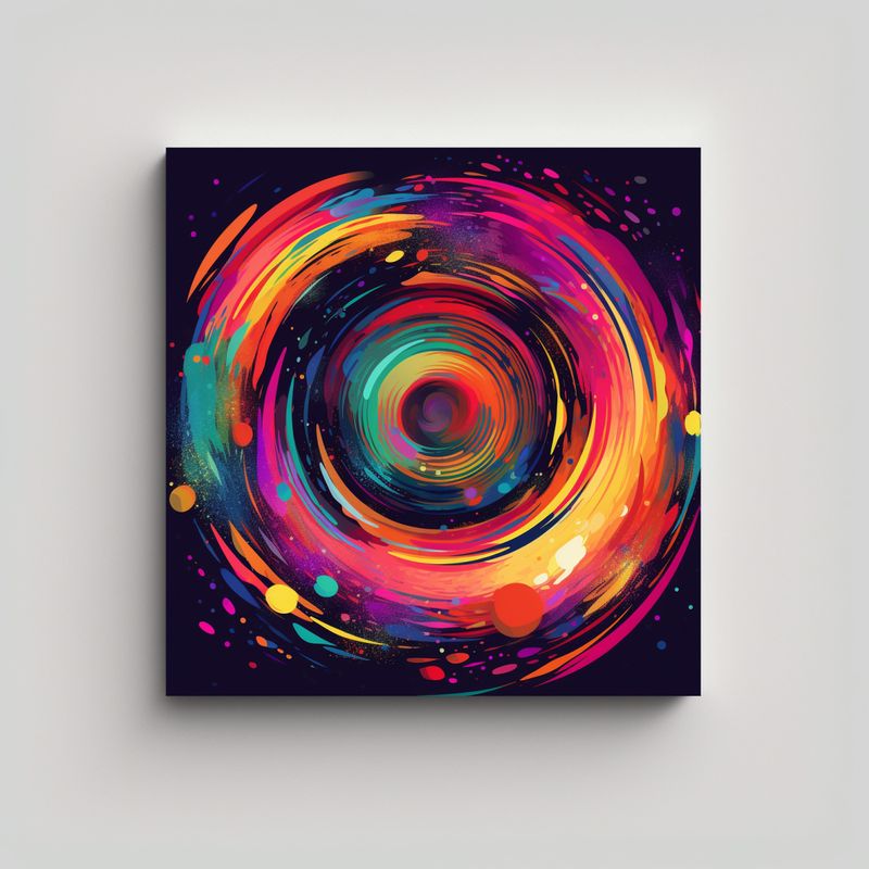 GENERICO - Cuadro Abstracto Inspirador De Círculo 80x80 Cm