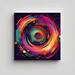 GENERICO - Cuadro Abstracto Inspirador De Círculo 80x80 Cm