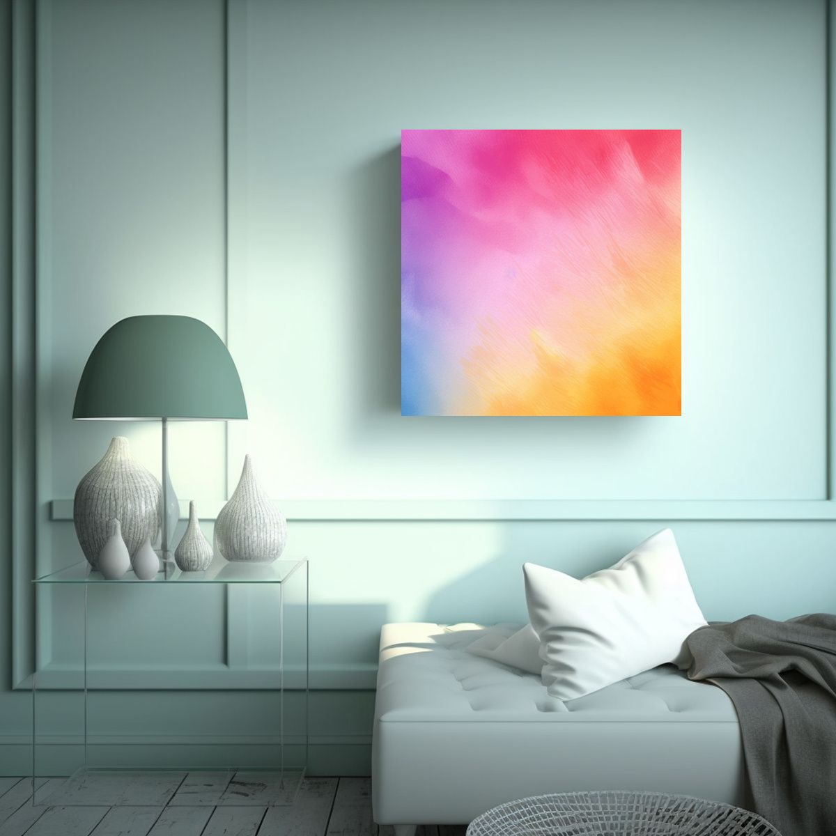 GENERICO - Pintura De Pared Vanguardia Reflejo Gradación De 80x80 Cm