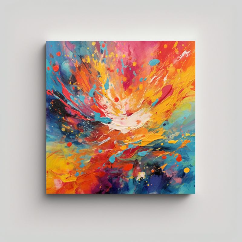 GENERICO - Cuadro Tema Luminosidad Un Vibrante Y Colorido 90x90 Cm