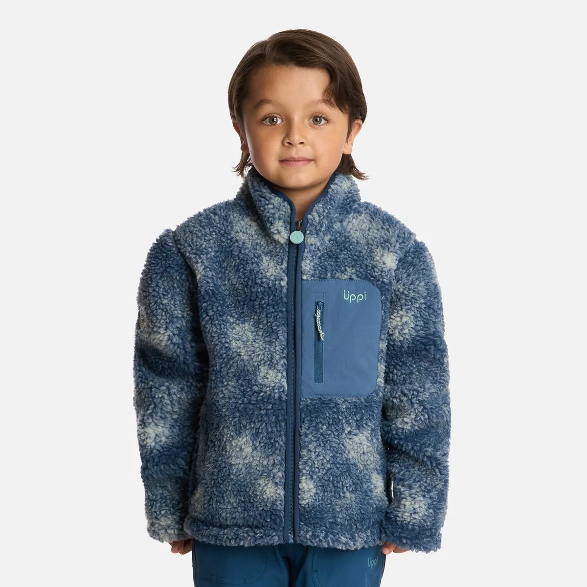 LIPPI - Polar Niño Glaciar Sherpa-pro Jacket Print Azul Piedra Lippi