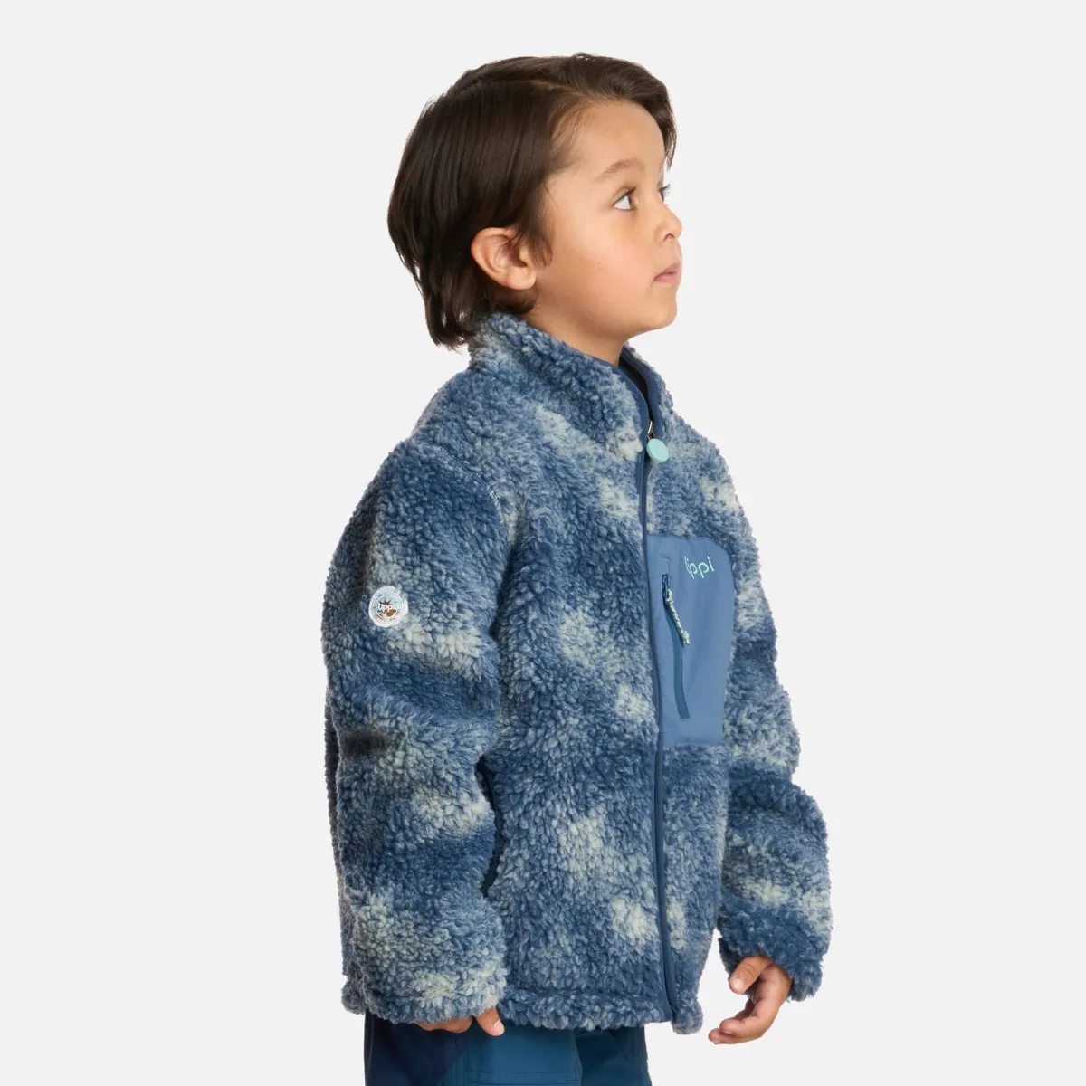 LIPPI - Polar Niño Glaciar Sherpa-pro Jacket Print Azul Piedra Lippi