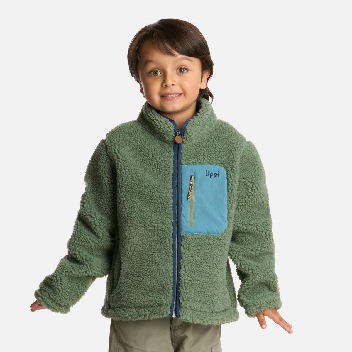 LIPPI - Polar Niño Glaciar Sherpa-pro Jacket Jade Oscuro Lippi