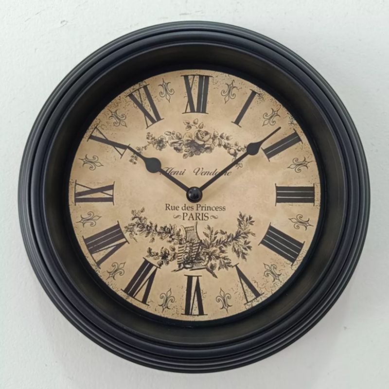 GENERICO - Reloj de pared 48x247x255 cm elemental café