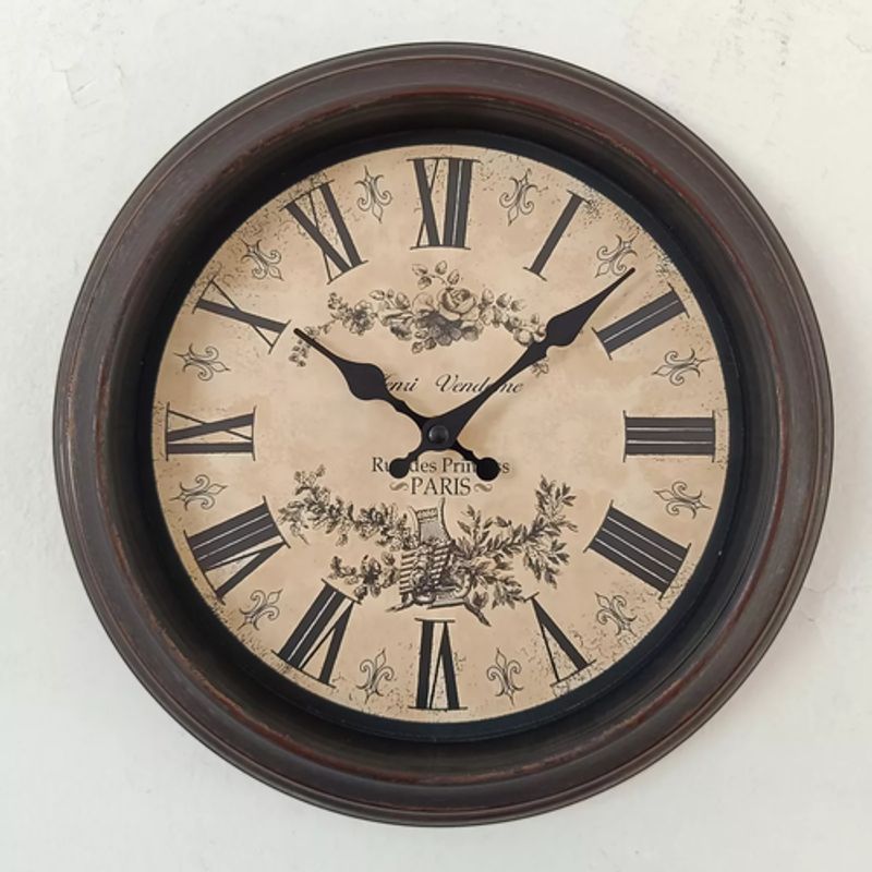 GENERICO - Reloj de pared 52x324x332 cm elemental café