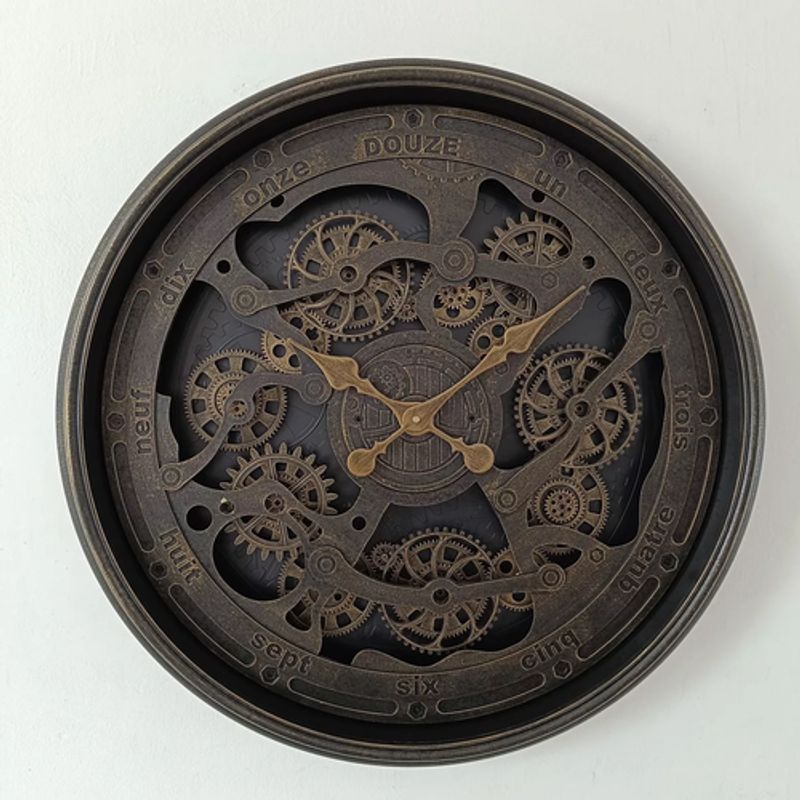 GENERICO - Reloj de pared 463x377x396 cm elemental café