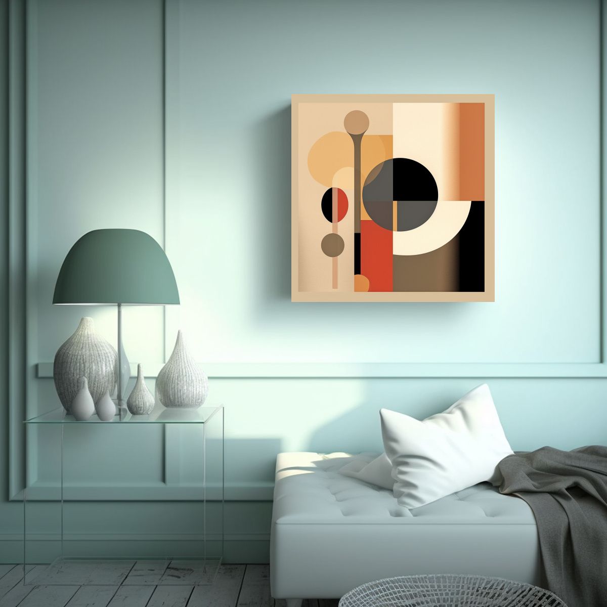 GENERICO - Lienzo Composición Dinámica Charest Abstracto 70x70 Cm