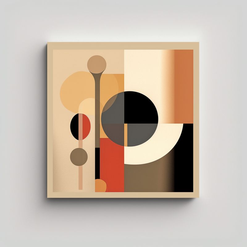 GENERICO - Lienzo Composición Dinámica Charest Abstracto 50x50 Cm