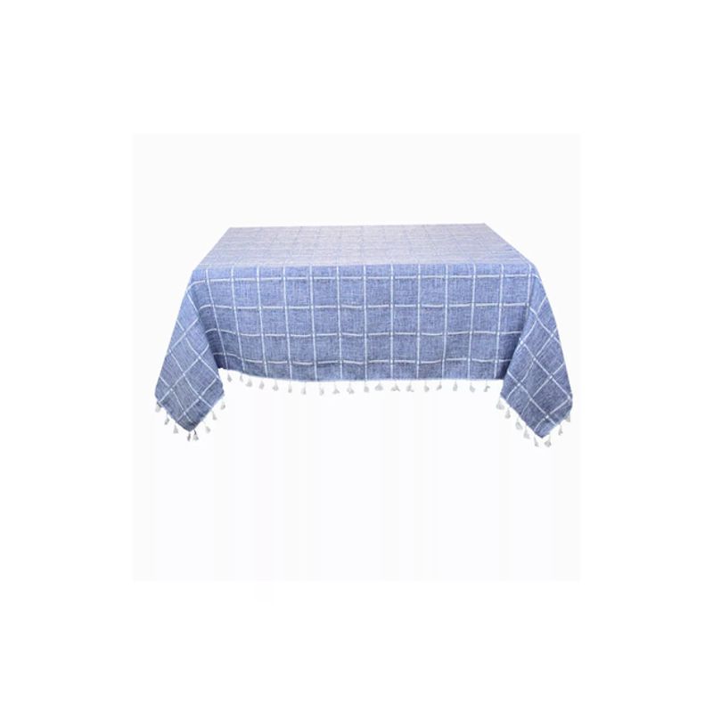 GENERICO - Mantel tassel square 160x250 cm color azul
