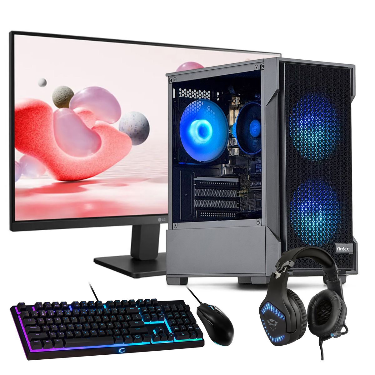 HYPERPC - PC GAMER + MONITOR 24 + Perif: INTEL CORE i3 14100 16gb 1Tb UHD 730
