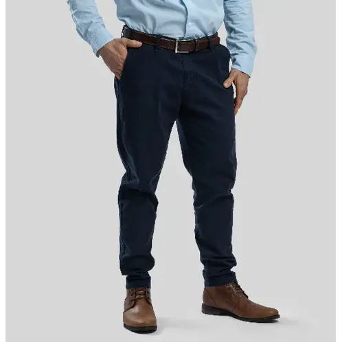 TRAUKO - Pantalón Hombre Algodón Azul Navy