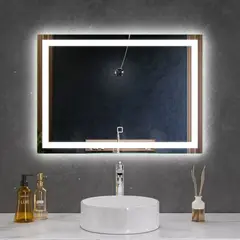 GENERICO - Espejo con luz led modelo horizontal