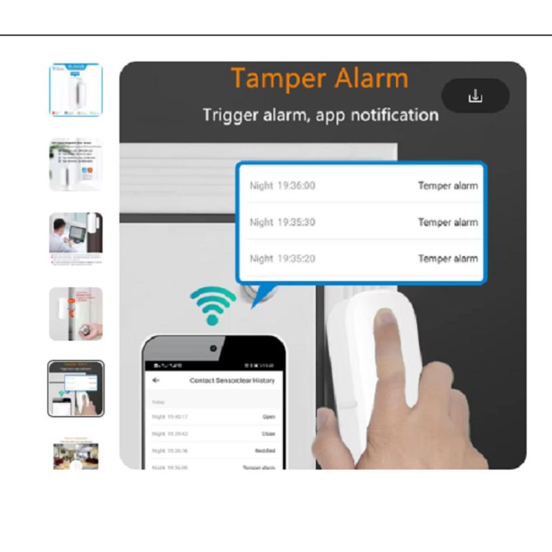 GENERICO - Sensor de puerta inteligente sistema de alarma de seguridad