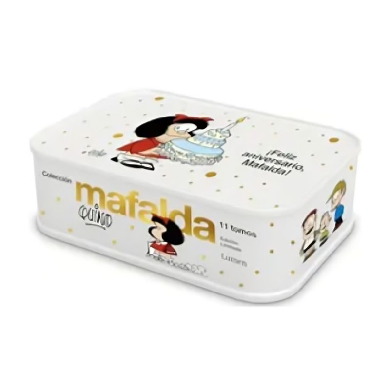 TOP10BOOKS - LIBRO COLECCIÓN MAFALDA: 11 TOMOS EN UNA CAJA DE LATA - EDICIÓN FELIZ ANIVERSAR