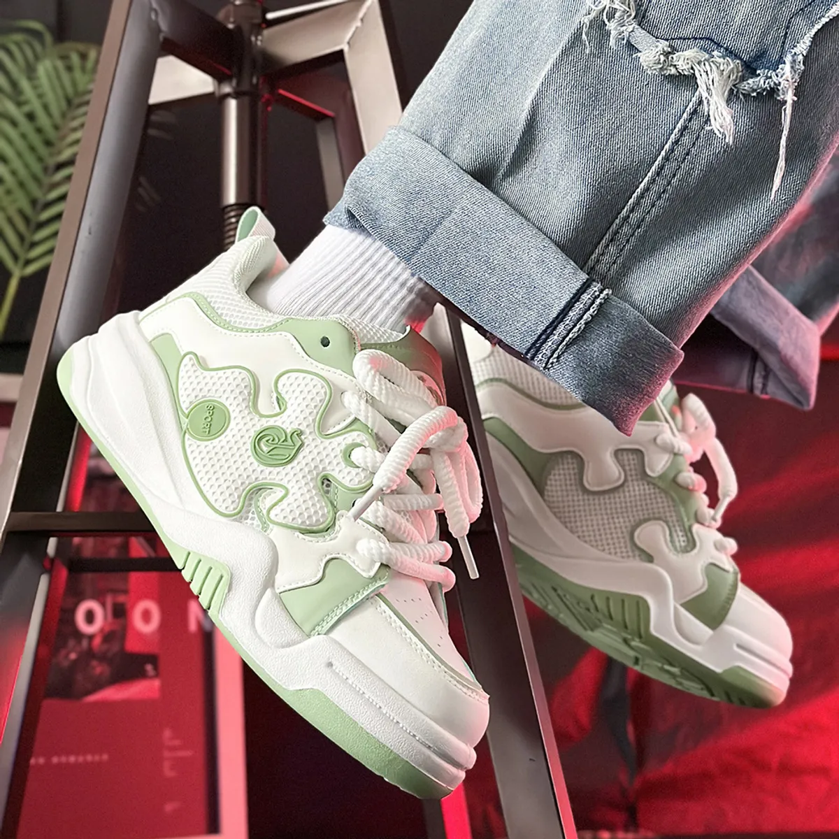 BLWOENS - Zapatillas deportivas de ocio para hombres - Verde