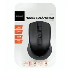 DBLUE - MOUSE INALAMBRICO 24 GHZ 1000 DPI USB 4 BOTONES NEGRO