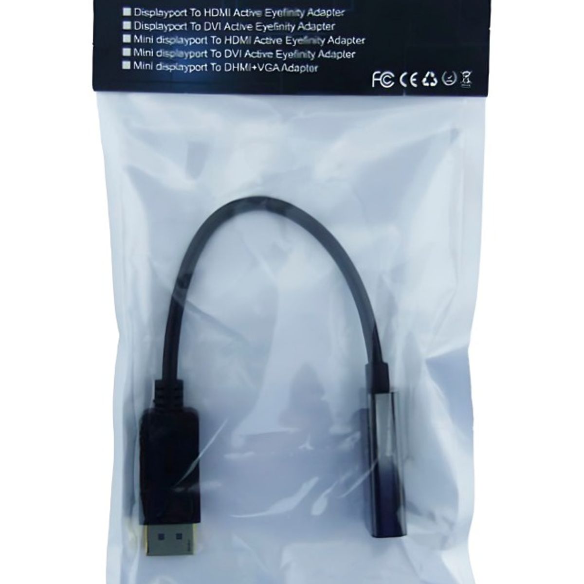 GENERICO - CONVERTIDOR DISPLAY PORT A HDMI 4K ULTRA HD NEGRO