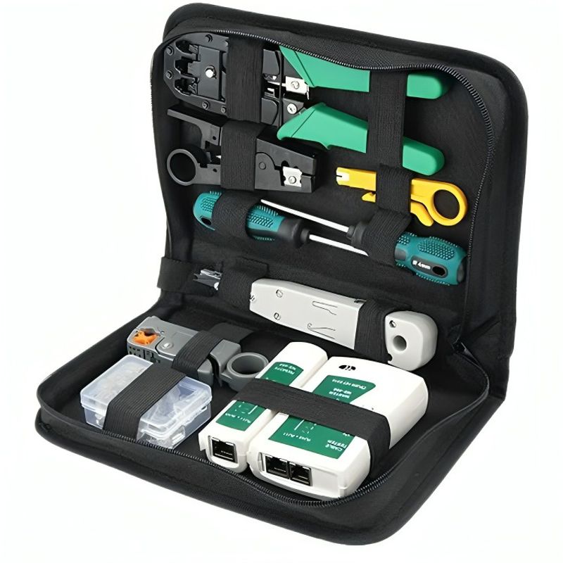 GENERICO - Kit De Herramientas Para Redes Crimpeadora Pelacable Rj45