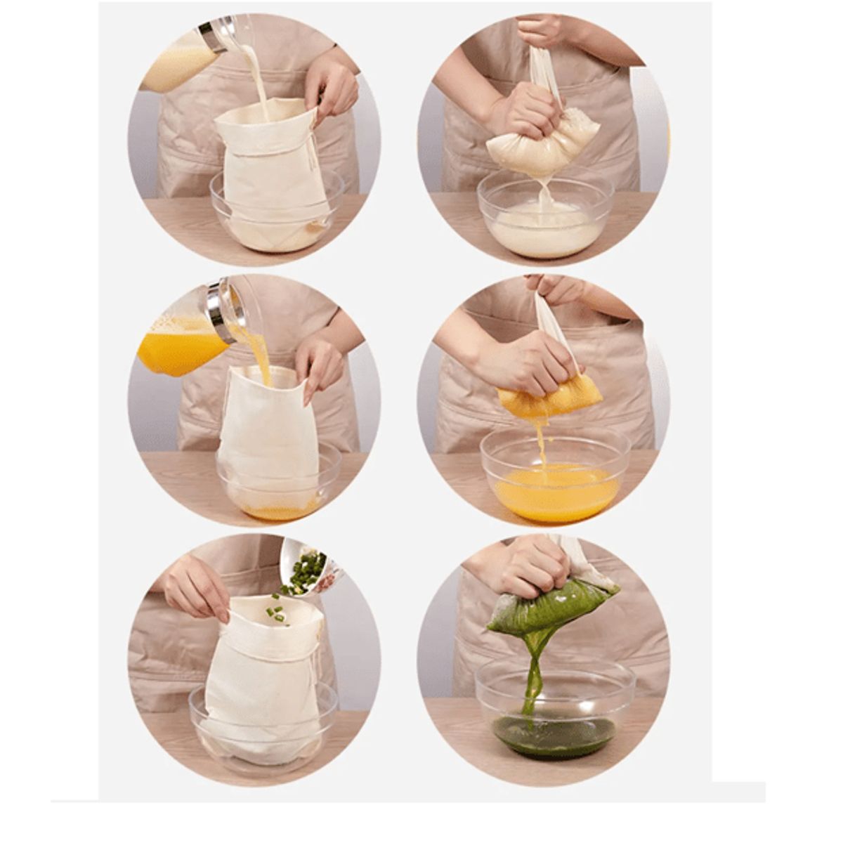 KMT TOOLS - Malla Filtro Colador Reutilizable Utensilios Cocina Tela 2kg