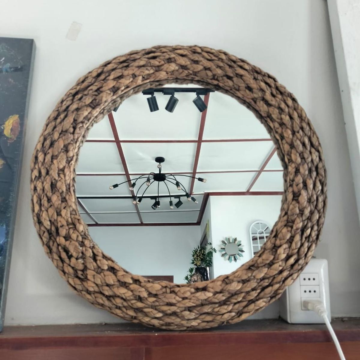 GENERICO - Espejo Redondo Fibras Naturales