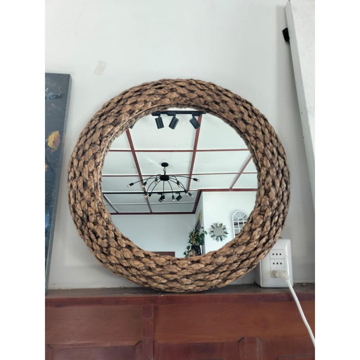 GENERICO - Espejo Redondo Fibras Naturales