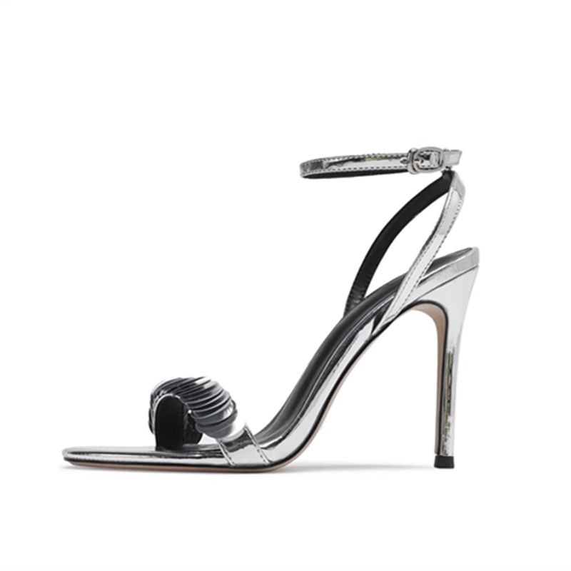 BLWOENS - Sandalia Formal Mujer - Plata