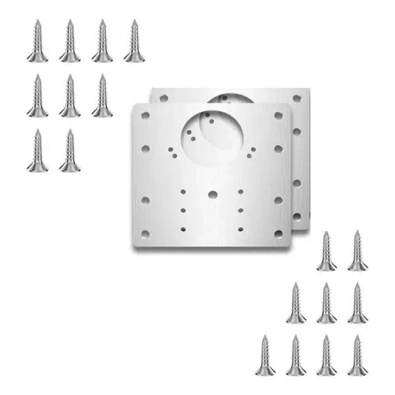 KMT TOOLS - 14 Pcs Placa De Reparacion Bisagra Mueble Tornillos Puerta