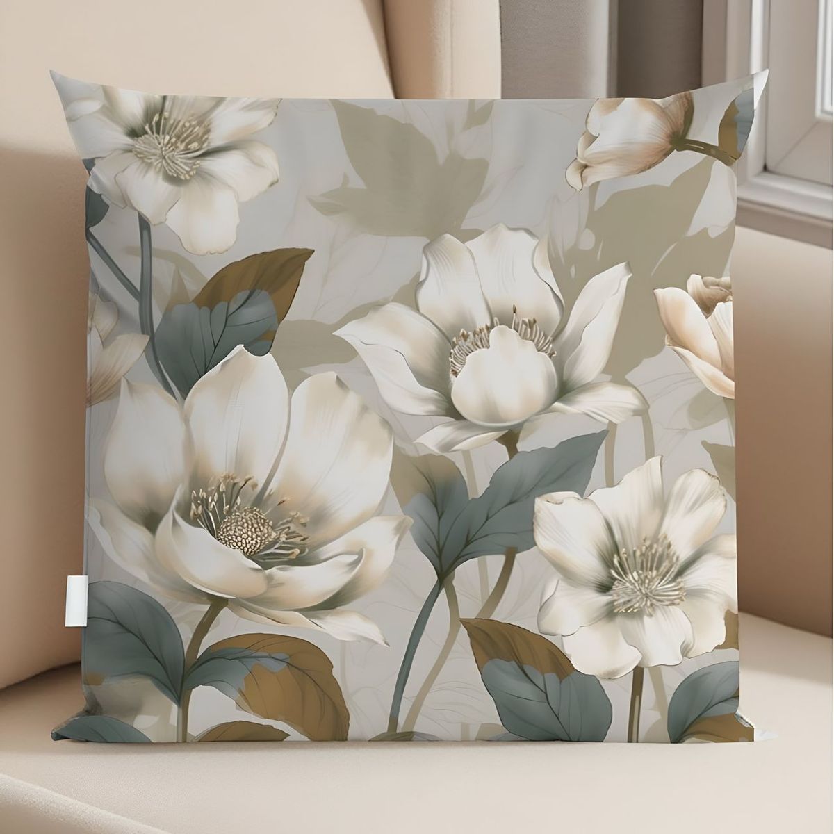 GENERICO - Pack 2 Fundas de lino estampado