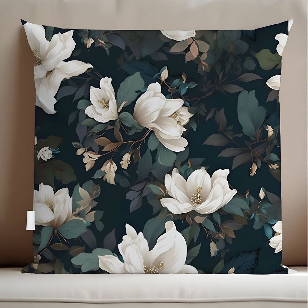 GENERICO - Pack 2 Fundas de lino estampado floreado